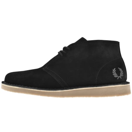 Fred Perry Dawson Low Suede Shoe Black | Mainline Menswear